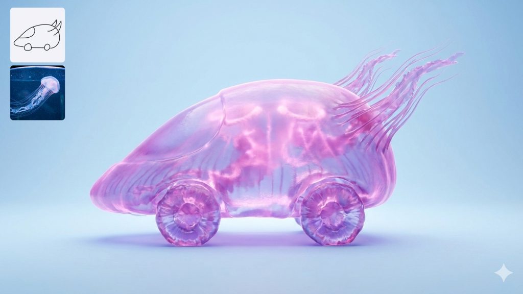 Imagen creada con Nano Banana 2. La aplicación de estilos diferentes sobre objetos simples es espectacular. Imagen extraída de la web oficial de Google Gemini Nano Banana